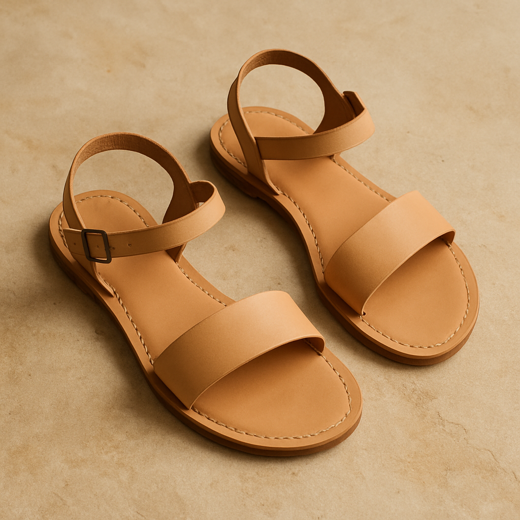 Natural leather sandals